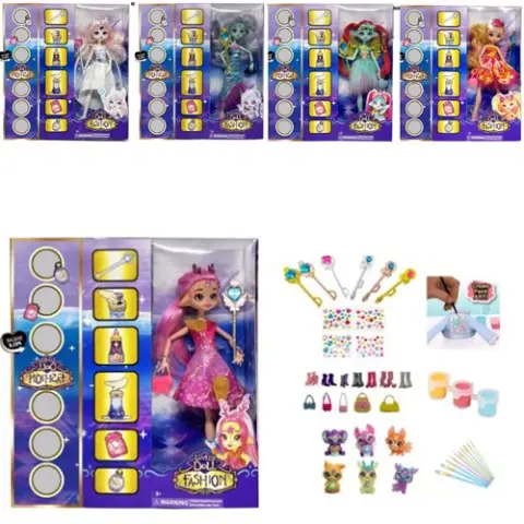 Лялька, 26 см, шарнірна, чарівна паличка, наліпки (В асортименті)