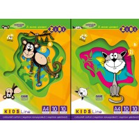 Картон кольоровий А4, 10 кольорів, 10 аркушів, 230 г/м², KIDS Line