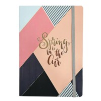 Зошит, А5, на гумці, картонна обкладинка з фольгою, 100 аркушів, клітинка, 5195