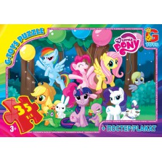 Пазлы серии "My little PONY" 35 эл. MLP007 в кор. 19х13х3см GToys