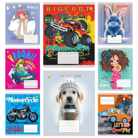 Зошити учнівські 12 аркушів коса лінія 25 штук в упаковці ТЕ43106