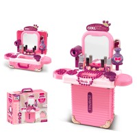 Трюмо 3в1, 35.5x18x46 см, аксесуари, прикраси, складається в чемодан, 24.5x19.5x10 см