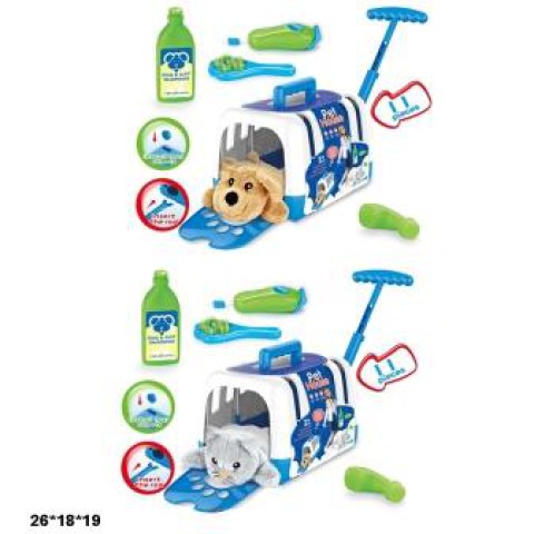 Ігровий набір Грумера, м’яка іграшка, переноска, 699-40A/B (В асортименті)