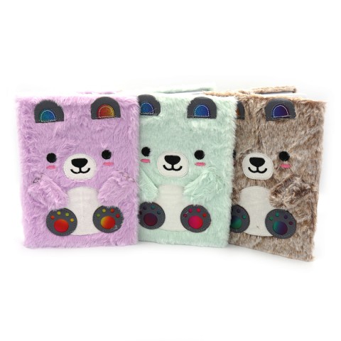 Блокнот пухнастий Bear 2339-2MRB, А5, 80 аркушів, 80 г/м² (В асортименті)