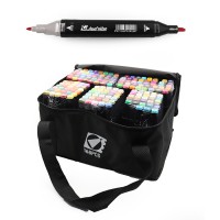 Набір скетчмаркерів двосторонніх JosefOtten, 168 шт., 168 кольорів, круглий/скошений наконечник, у сумці