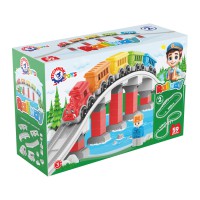 Конструктор дитячий ТехноК "Залізниця", 59 деталей, 1300