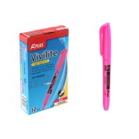 Набір текст-маркерів Beifa, 100200-PIN, скошений наконечник, рожевий, 12 шт. в упаковці