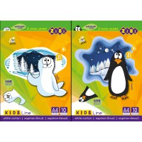 Картон білий А4, 10 аркушів, 235 г/м², KIDS Line