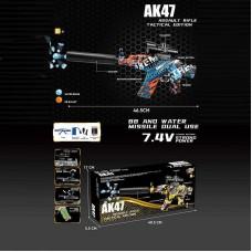 Автомат автоматичний принцип роботи, акумулятор 7.4 V, стріляє орбізами, глушник, захисні окуляри, в кор. /36/