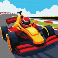 Набір для розпису по номерах Яскраві перегони, Ideyka, 30x30 см, КНО8559