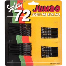 Шпильки-невидимки чорні 72 штуки 12-63 6 шт. в уп. //