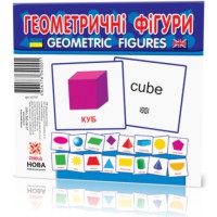 Картки міні Геометричні фігури, 110x110 мм (українською), 39