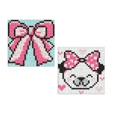 Набор с алмазной мозаикой на самоклеящейся основе для детей Бантик, 9x9 см, AMS1055