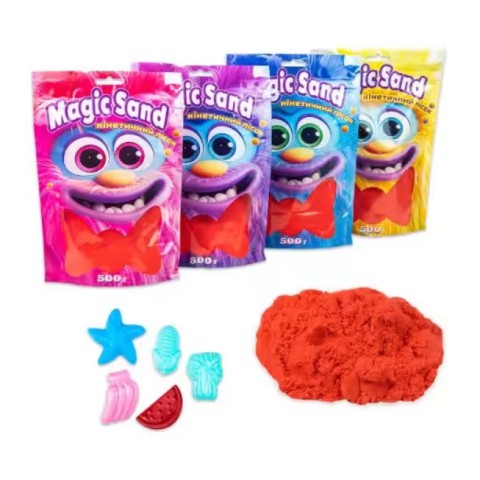 Кінетичний пісок Magic Sand, 39403-6, червоний, 0.5 кг