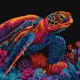 Картина за номерами Загадкова черепаха Ideyka 30×30 см КНО5182