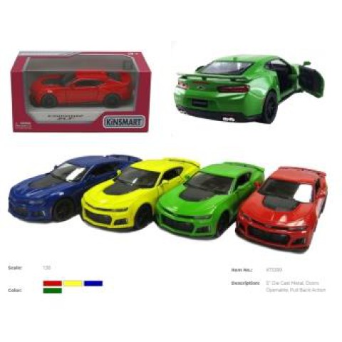 Металева інерційна легкова модель Chevrolet Camaro ZL1 5", відкриваються двері (В асортименті)