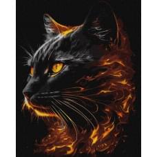 Набір для розпису по номерах. КНО6516 "Вогняна краса з фарбами металiк extra" 40х50см