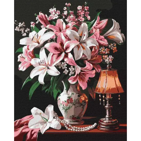 Набір для розпису по номерах Витончені лілії, 40x50 см