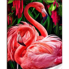 Набір для творчості алмазна картина Рожеві фламінго Strateg розміром 30х40 см кв (HEG74641)