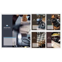 Зошити учнівські 36 аркушів клітинка Yes Inspiration, 15 шт. в упаковці