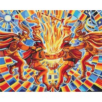 Набір для розпису по номерах Танок «Аркан» ©Олег Лобурак, 40x50 см, BS53314