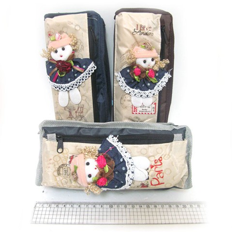 Пенал Кукла, 2 відділення, 20x8x5 см, 1733P (В асортименті)