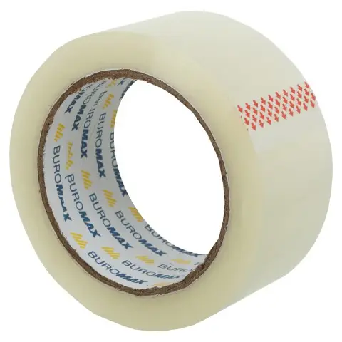 Стрічка клейка пакувальна, 48 мм х 90 м х 45 мкм, прозора