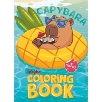 Розмальовка зі стікерами Капібара на канікулах CB21