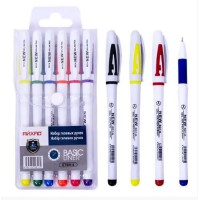 Набір гелевих ручок, 6 кольорів, 0.5 мм, грип, Айхао (українською)