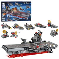Конструктор дитячий Військовий транспорт 8в1 авіаносець 617 деталей BB012E