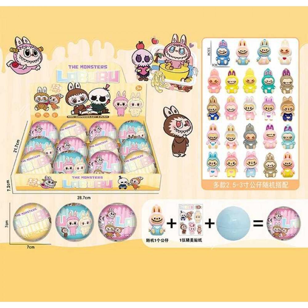 Яйце-сюрприз "LABUBU" діаметр кулі - 7 см /60/720/12шт в кор.