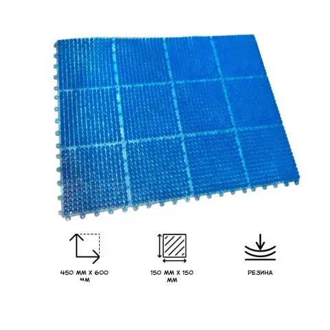 Килимок гумовий для ванної прозорий ПГ014 45×60 см