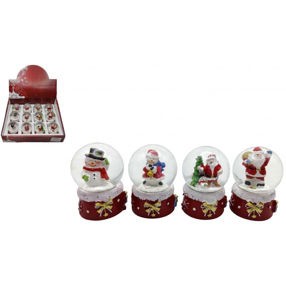 Сувенір "Куля снігова 45мм - Д.Мороз, Сніговик" в/в 4в.(12*12)