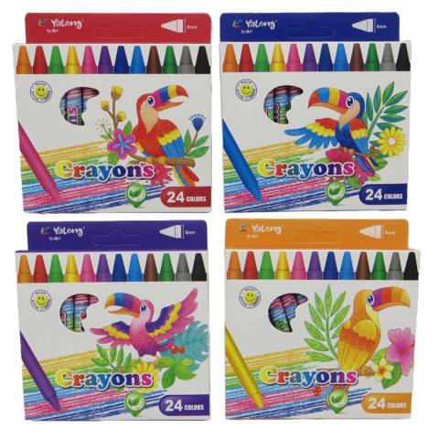 Олівці воскові Птах, 24 кольори (В асортименті)
