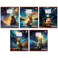 Зошити учнівські 24 аркуша клітинка Yes Dreamer animals, 20 шт. в упаковці