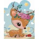 Набір для розпису по номерах Оленя в квіточках, Strateg, 30x40 см, SS6718