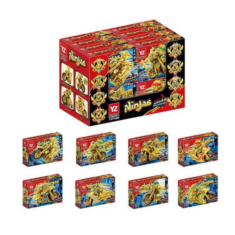 Конструктор Герої + ігрова фігурка на мотоциклі, YZ7066, від 25+ деталей, (В асортименті)