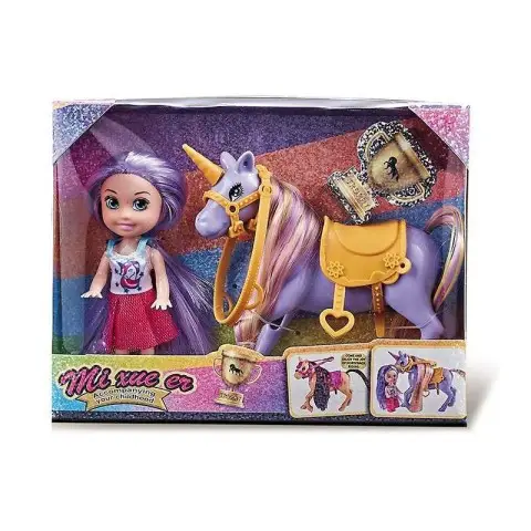 Лялька 10 см знімний одяг взуття єдиноріг 13×12,5 см 8679-2