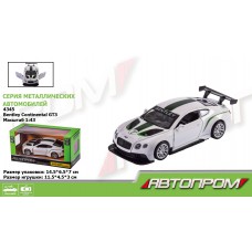 Машина металл "автопром", 1:43 bentley continental gt3 14, 5*6, 5*7см 4345