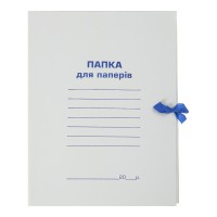 Папка на зав’язках А4, картон 0.41 мм, цільнокроєна, 5 шт. в упаковці