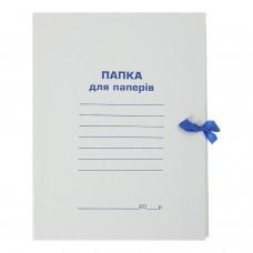 Папка на завязках А4, картон 0,41мм, цільнокроєна, ціна за 5 шт. //