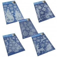 Наліпки для вікон "Ялинка", 30*51см, mix, 1шт/етик.