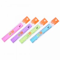 Лінійка YES, 15 см, кольорова, прозора, 12 шт. в упаковці