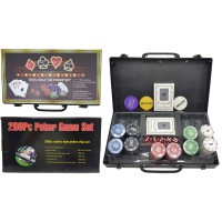 Покерний набір на 200 фішок з номіналом у валізці К-200-РС