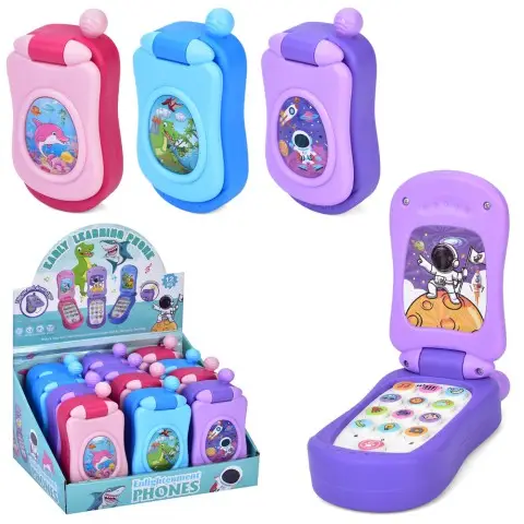 Телефон мобільний, 13 см, музика, звук англійською, світло, на батарейках, 2033 (В асортименті)
