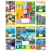 Зошити учнівські 24 аркуша клітинка Тверда ТЕ41302 Мікс ПМК, 20 шт. в упаковці