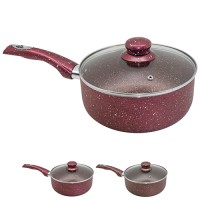 Сотейник з кришкою Мармурова крихта MH-2757 16×9 см