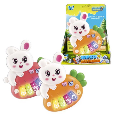 Піаніно Зайчик WToys, озвучене українською мовою, інтерактивний (В асортименті)