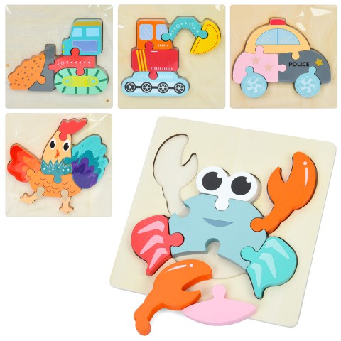 Дерев’яна іграшка Пазли, 15x15x1 см (В асортименті)