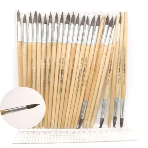 Пензель поні круглий M-5, ГОСТ №5, 25 шт. в упаковці, 5-K-P